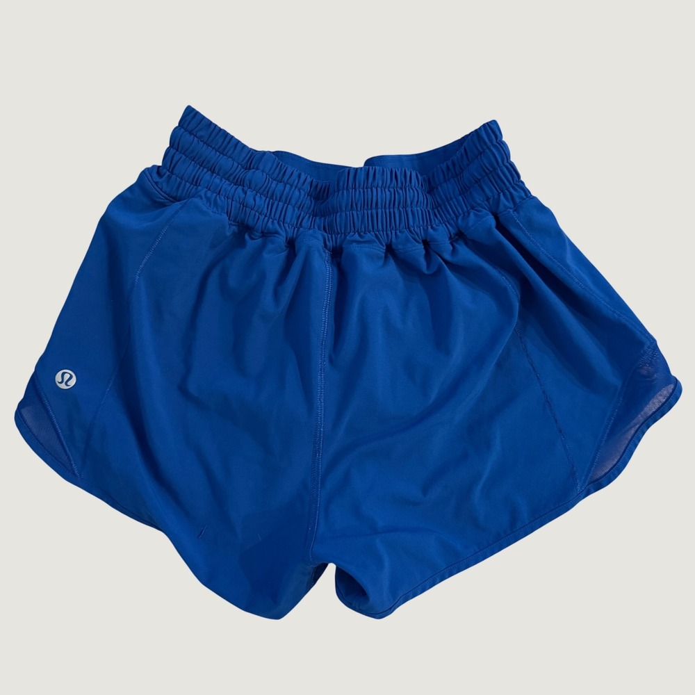Lululemon Womens Tracker Short V 4" Larkspur Blue Running Shorts Size 2